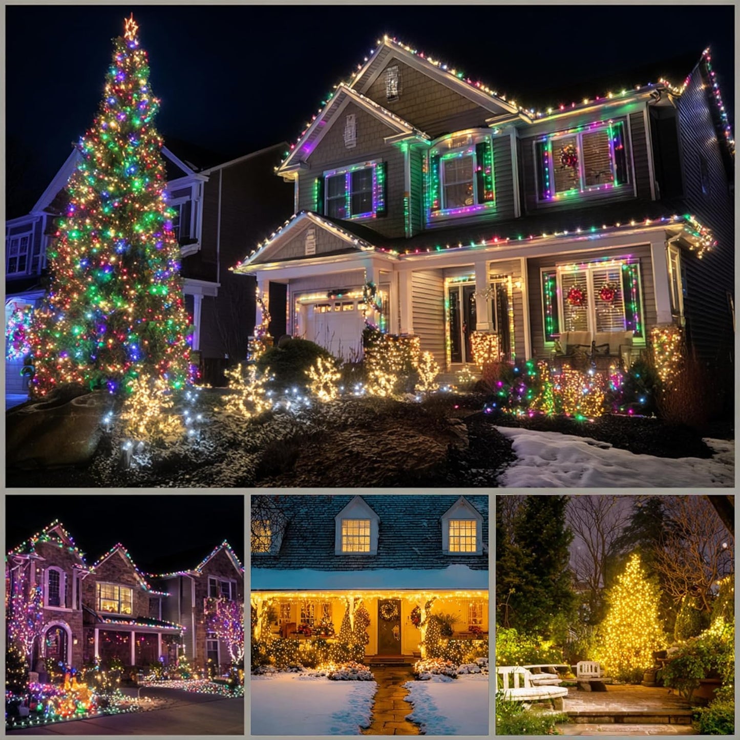 1000 LED Halloween String Lights 328FT - Waterproof Outdoor & Indoor Decor with Remote, 8 Modes - Purple & Orange for Parties & Yard