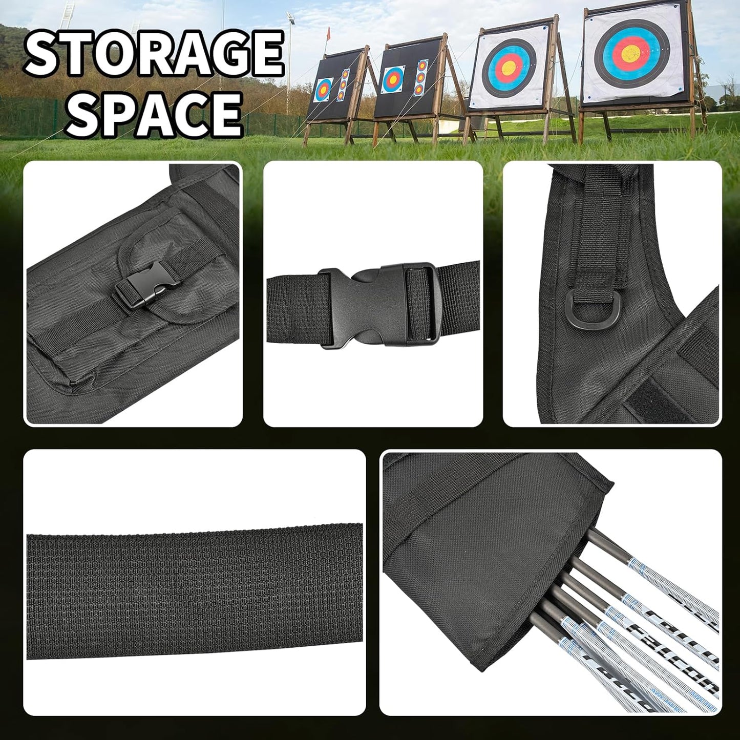 SPG Hip Quivers - Molle System Arrow Quiver with Adjustable Waist Belt for Archery Practice