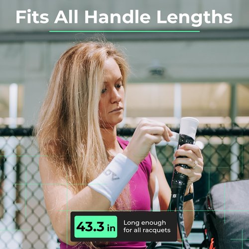 ADV Dry Tennis Overgrip Tape - 3, 12, 30, 60 Pack - FeltTac Tennis Racket Grip Tape - Ultra Absorbent Tennis Grip Tape - Comfort Tennis Racket Grips - Tennis Grips Overgrip (6-Pack White)