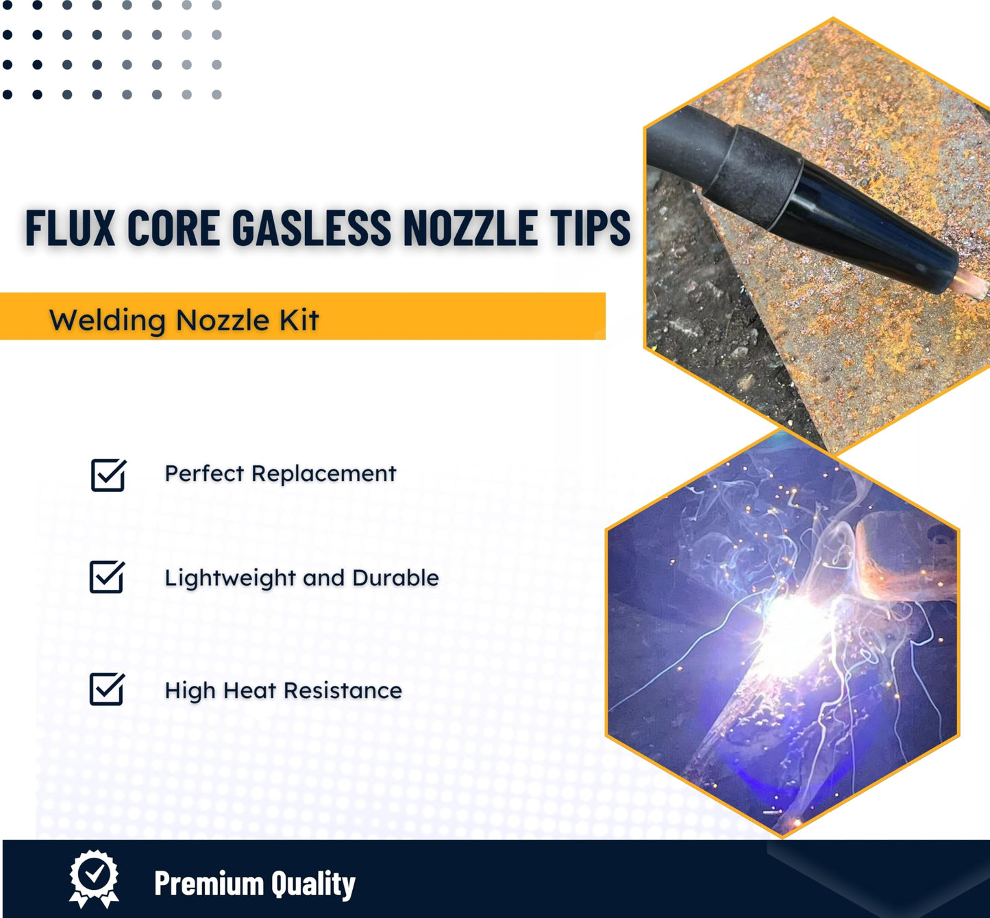 TimelyDu 24PCS Flux Core Gasless Nozzle Welding Kit Flux Core Gasless Nozzle Contact Tips Replacement MIG Welder Accessories,Compatible with Lincoln,Eastwood and more (.030" & .035"）