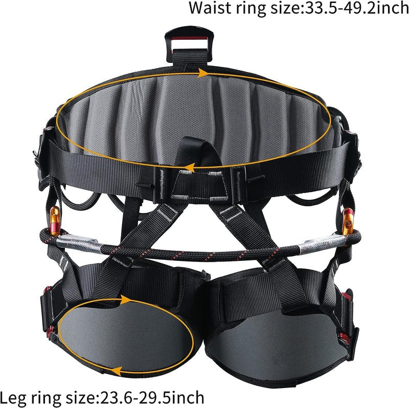 SOB Climbing Harness, Half Body Tree Climbing Harness Men,Thicken Widen Protect Waist Safety Harness for Arborist Harness,Working Rescuing at Height Safety Belt Harness
