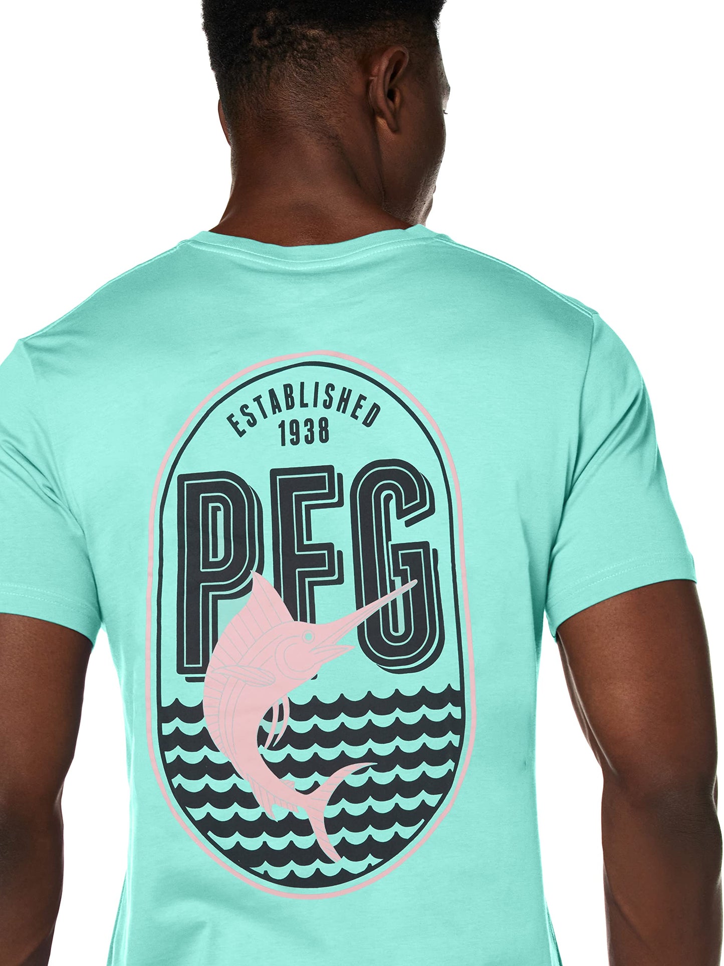 Columbia Apparel Men's PFG Graphic T-Shirt Shirt, Gulf Stream/Biber, Large