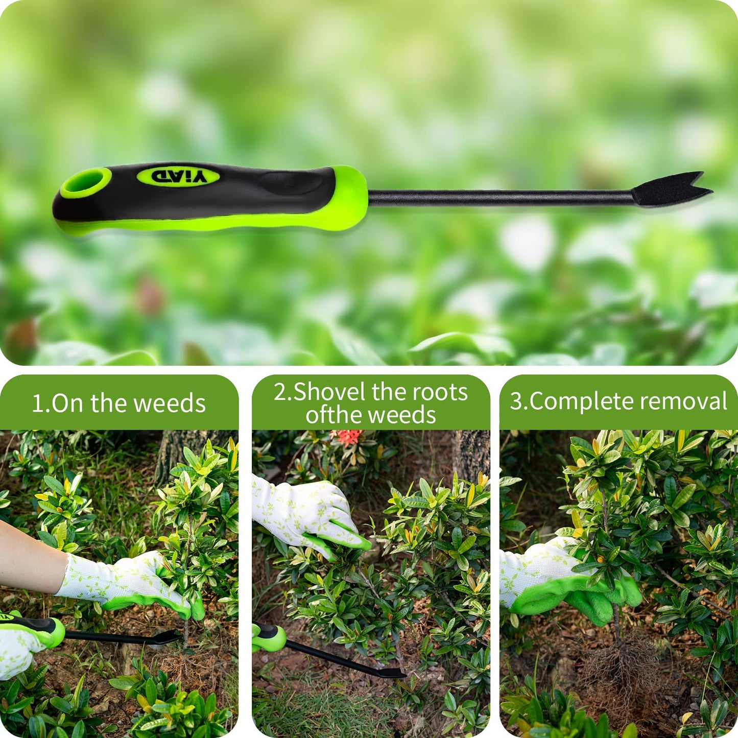YIAD DRAGON HORSE Dandelion Weed Puller Tool, Weed Puller Tool with Ergonomic Handle Garden Weed Remover Tool for Planting, Dandelion Puller Flower and Vegetable Care in Lawn Garden Yard