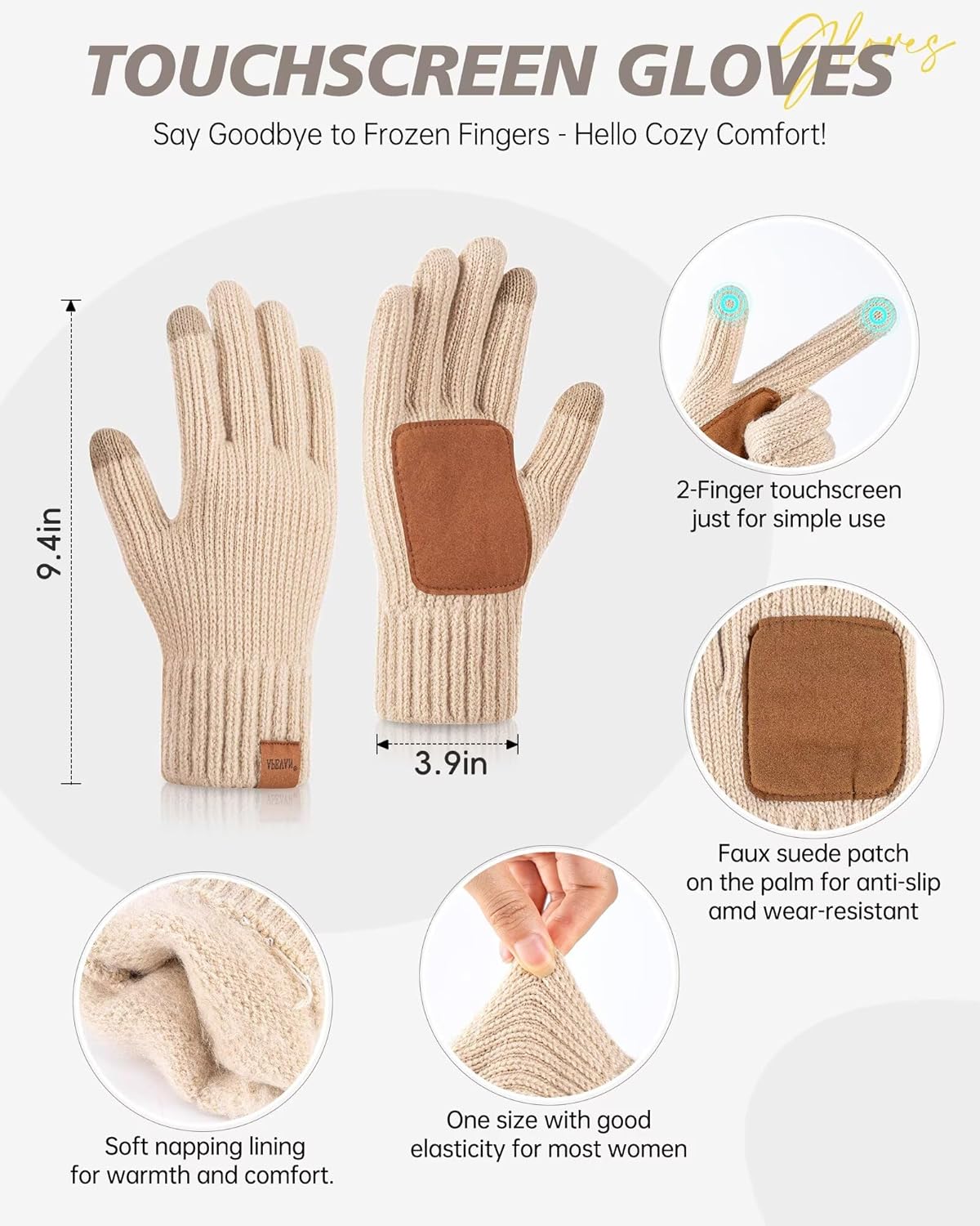Regine Switzerland Winter Hat, Gloves, Scarf & Earmuffs Set - Fleece Lined, Touchscreen, 4-in-1 Gift