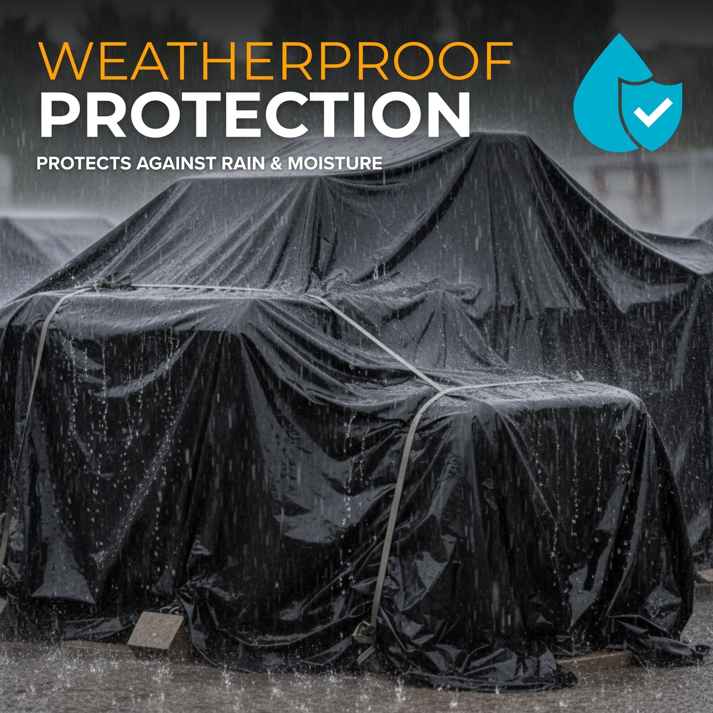 Black Plastic Sheeting Roll 3'x50' (2 Pack) – 4 Mil UV Protected, Weed Barrier & Landscape Plastic for Gardening, Root Blocker & Moisture Barrier, Protective Covering for Painting & Equipment