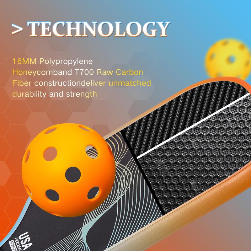 Vibengeticer Pickleball Paddles, Multilayer T700 Textured Carbon Fiber Pickleball Paddle, Single Pickle Ball Rackets with 1 Bag, Pair of Grip Tapes, Pickle Ball Paddle for Men and Women