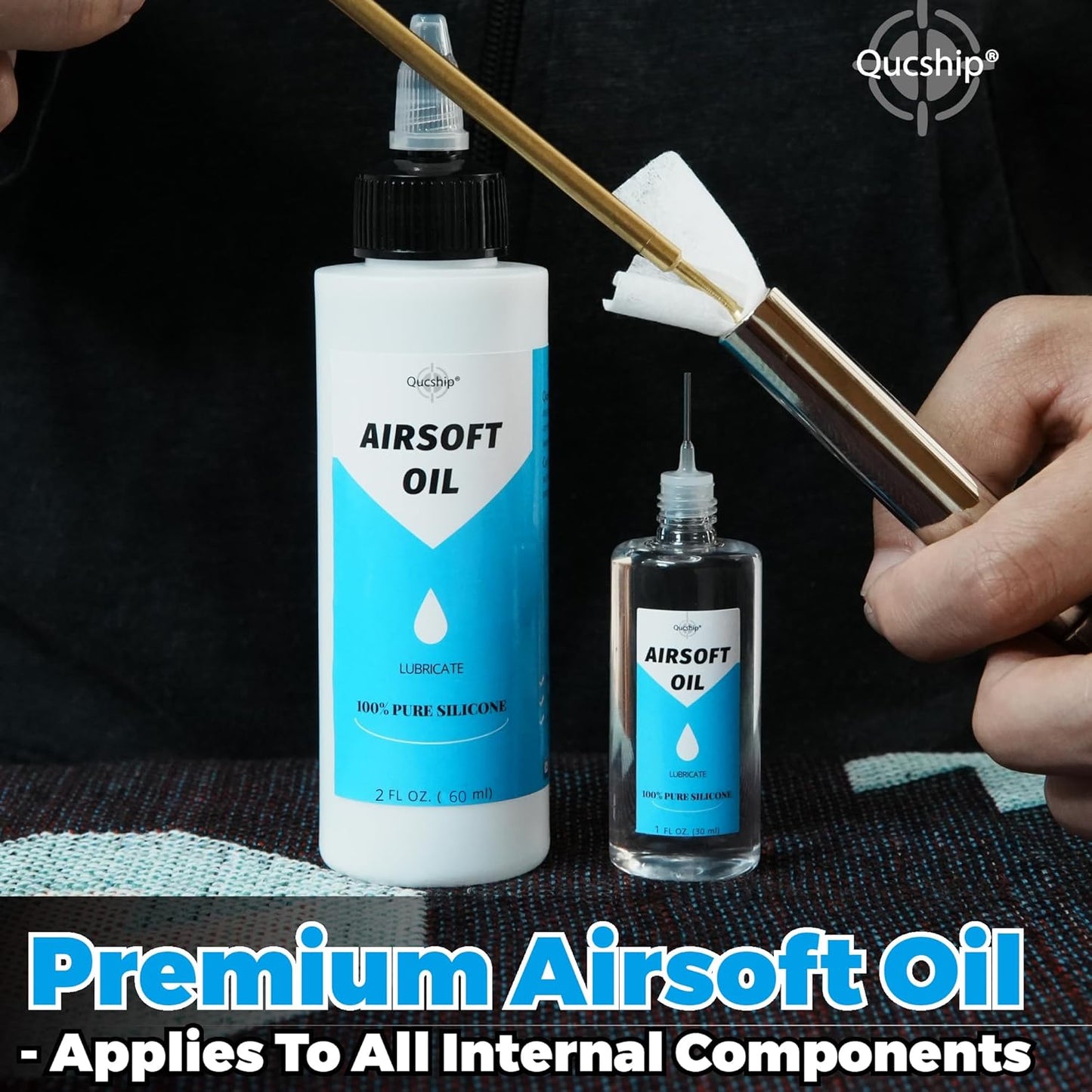 Skiennix Silicone Air Gun Oil - Multi-Purpose 100% Silicone Lubricant | 2 oz & 1 oz Needle Oiler