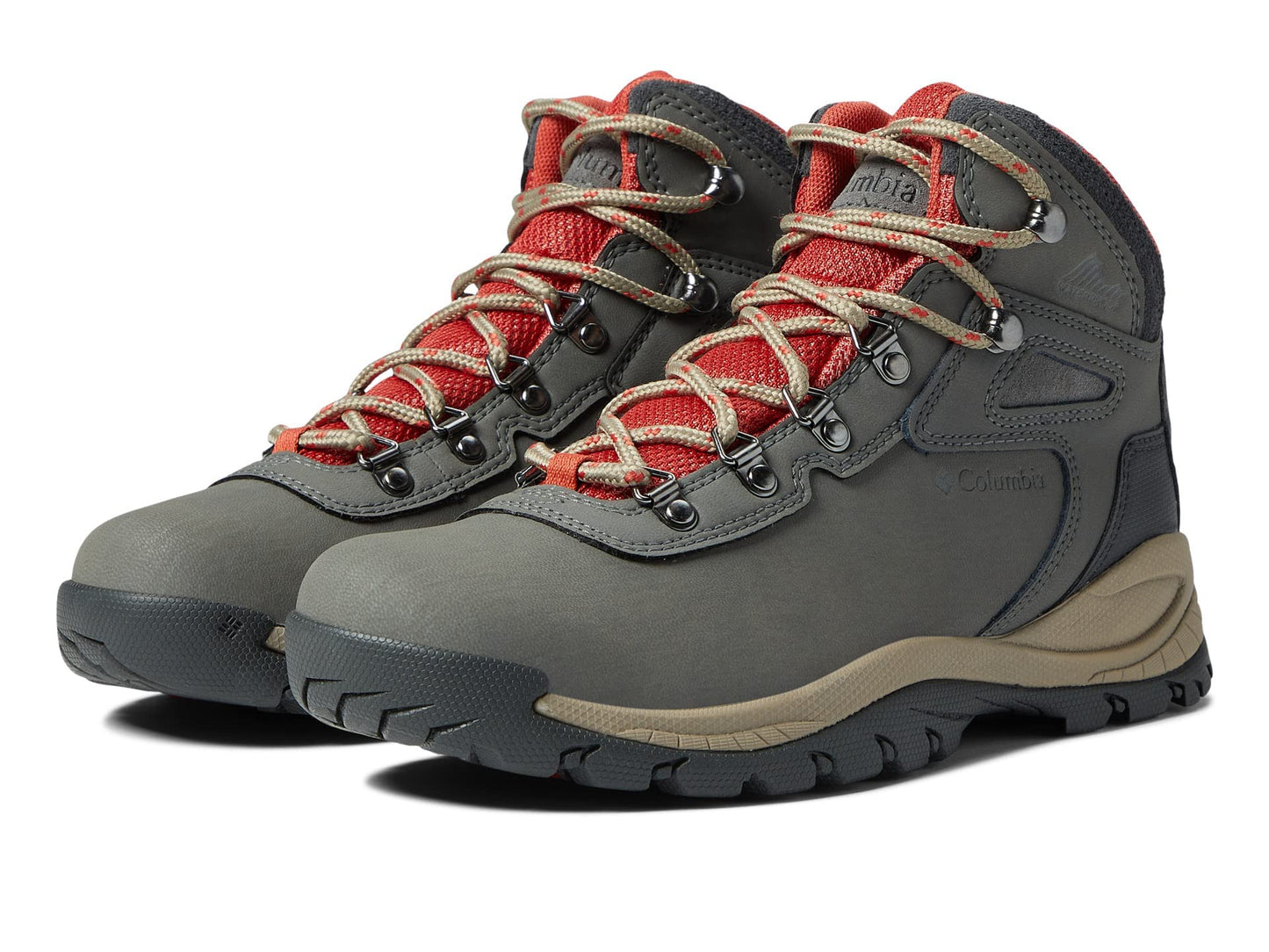 Columbia Women's Newton Ridge Plus Hiking Shoe, Charcoal, Scorched Coral, 9.5