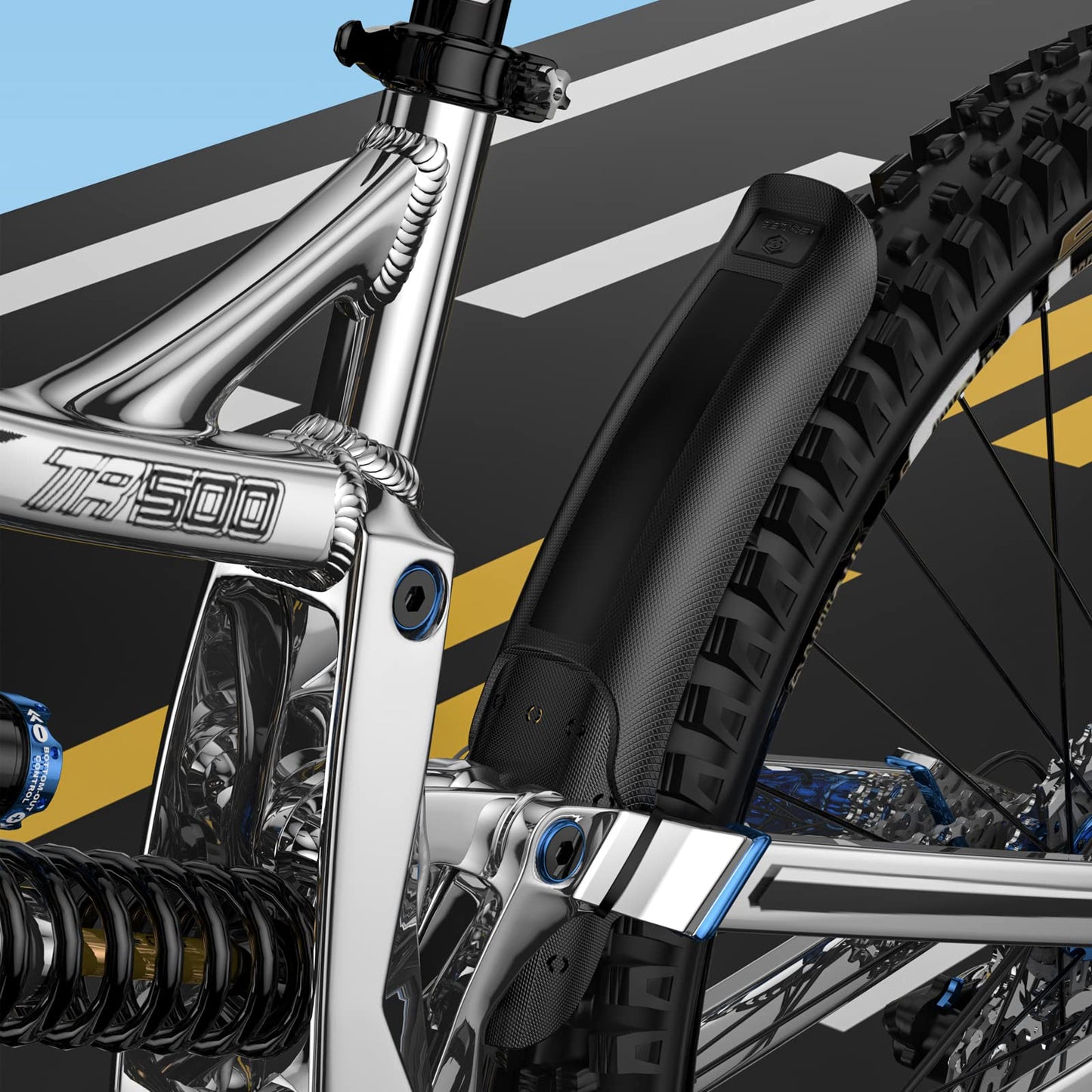 ENLEE MTB Mountain Bike Fender, Bicycle Mudguard, 14.27'' Length, 3.14'' Width, for Adults Men Women