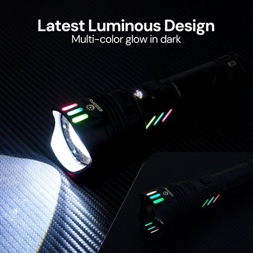 Esgofo Rechargeable Flashlights High Lumens 90,000 Long Range 3280FT, Super Bright Handheld Strong LED Flashlight Long Lasting 15H, Powerful Flash Light USB C, Zoomable 5 Modes, for Camping Hiking