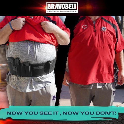 BRAVOBELT Belly Band Holster - Big Papa Edition for 55" to 65" Belly | Comfortable & Secure Fit