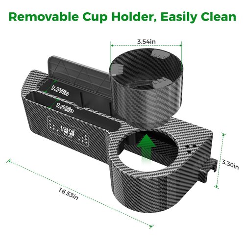 10L0L All-in-One Golf Cart Armrest with Cup Holder, No-Drill Installation for Yamaha Club Car EZGO, ABS Material, Built-in Phone Holder & Golf Tee Holder & Golf Ball Storage - (Fits 1"-1.25" Tube)