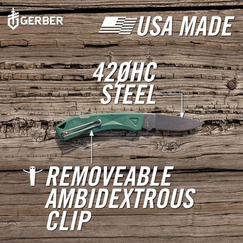 Gerber Gear LST Ultra - Lightweight EDC Knife - Survival Tactical Tool for Hiking, Camping & Outdoor - Compact Folding Pocket Knife - Stainless Steel Blade - Made in USA - Coyote Brown