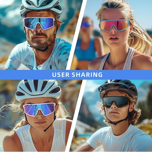 Kegrimi Sports Baseball Cycling Sunglasses for Men: Polarized Sunglasses for Women Youth UV Protection Running(Orangered,150mm)