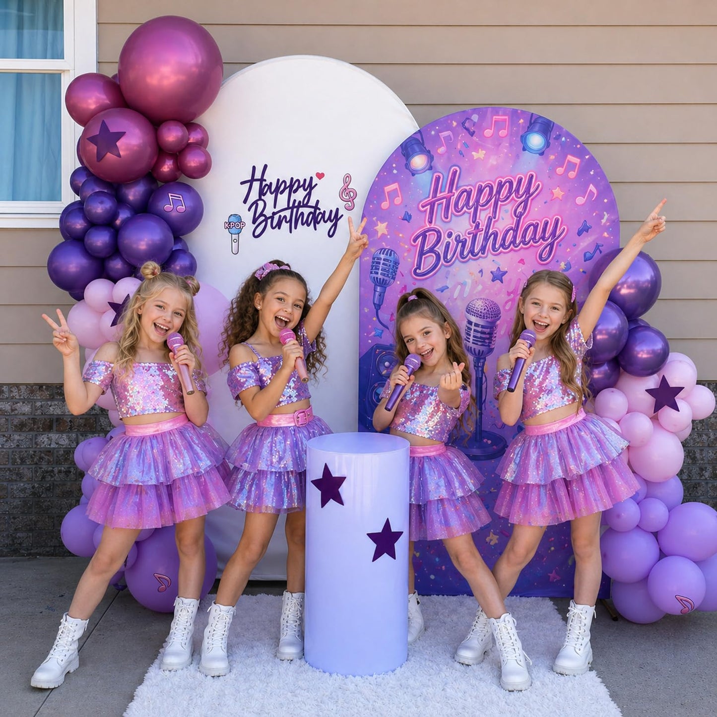 Purple Pink Balloons, 60 Packs 12 Inch Metallic Purple Pink Confetti Balloons, Pastel Lavender Balloon for Girls Women Birthday Wedding Bridal Baby Shower Princess Music Theme Party Decoration