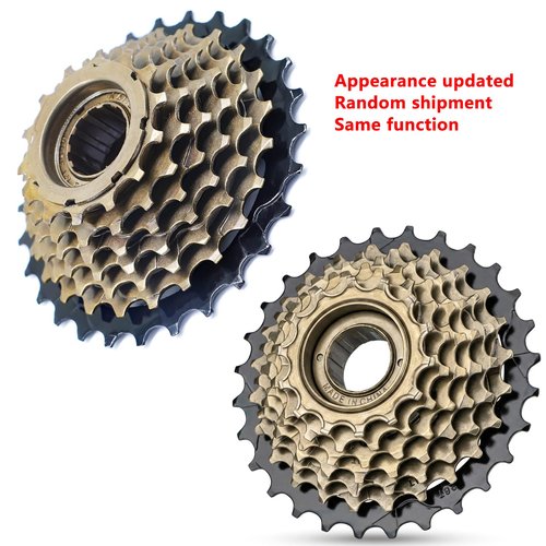 Hycline Bike Freewheel, 7 Speed 14-28T Bicycle Freewheel Threaded Type Freehub Cycling Replacement Part