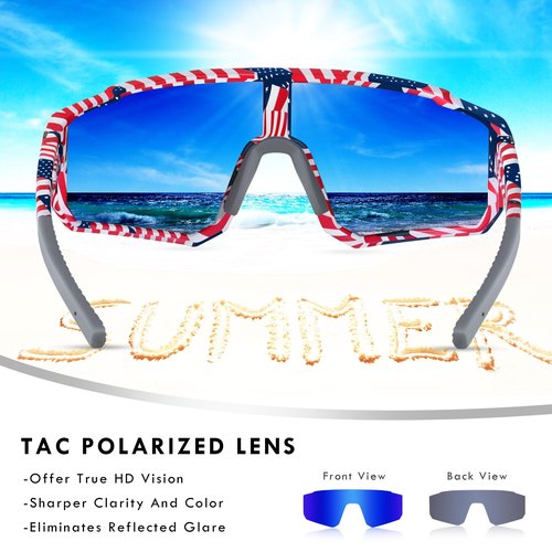 Derowern Youth Baseball Sunglasses, Kids Polarized Sports Sun glasses, Lightweight TR90 Frame UV400 Protection Outdoor Glasses for Boys Girls Softball Cycling Golf