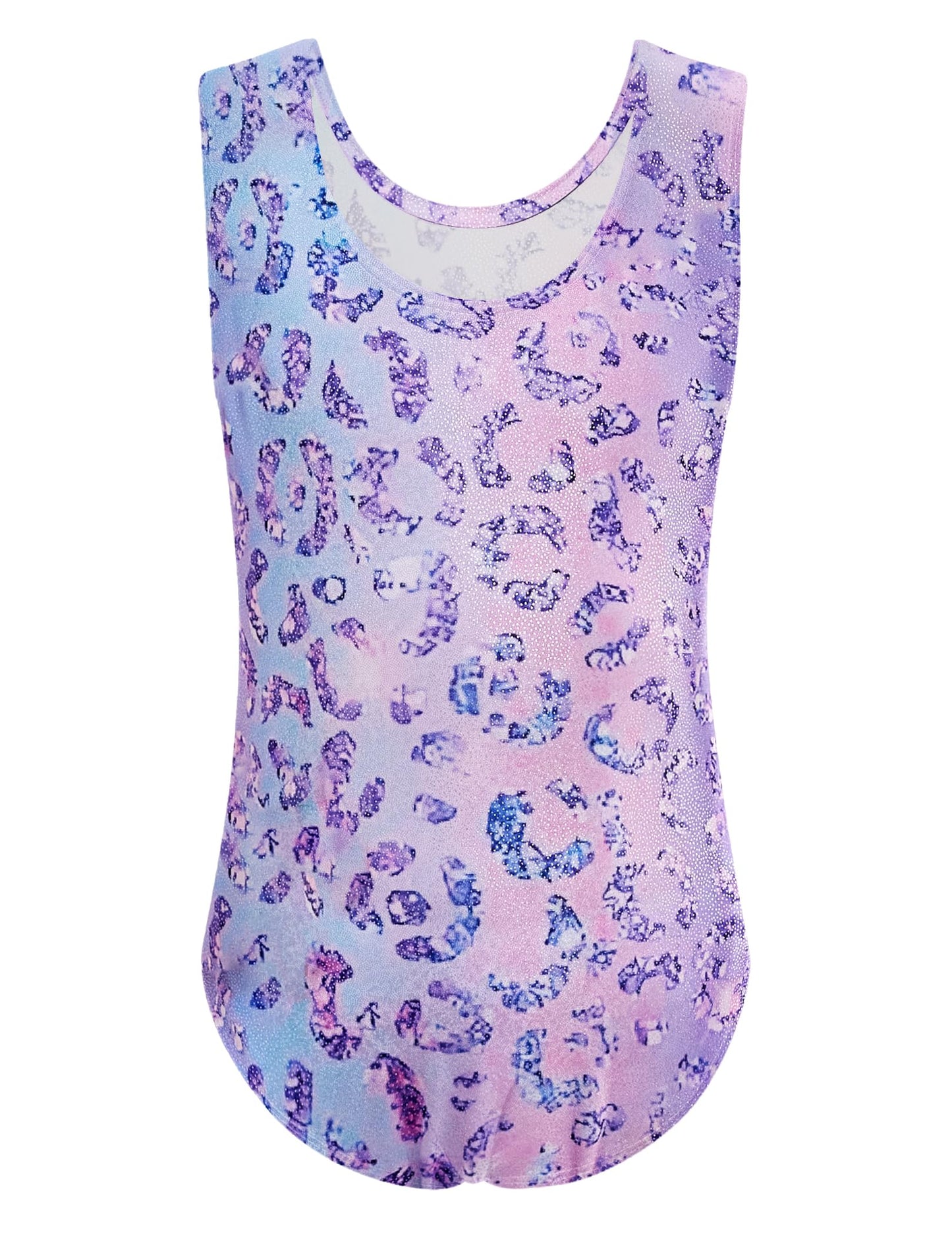Zaclotre Gymnastics Leotards for Girls Sparkly Sleeveless Dance Unitards Biketards with Gym Shorts