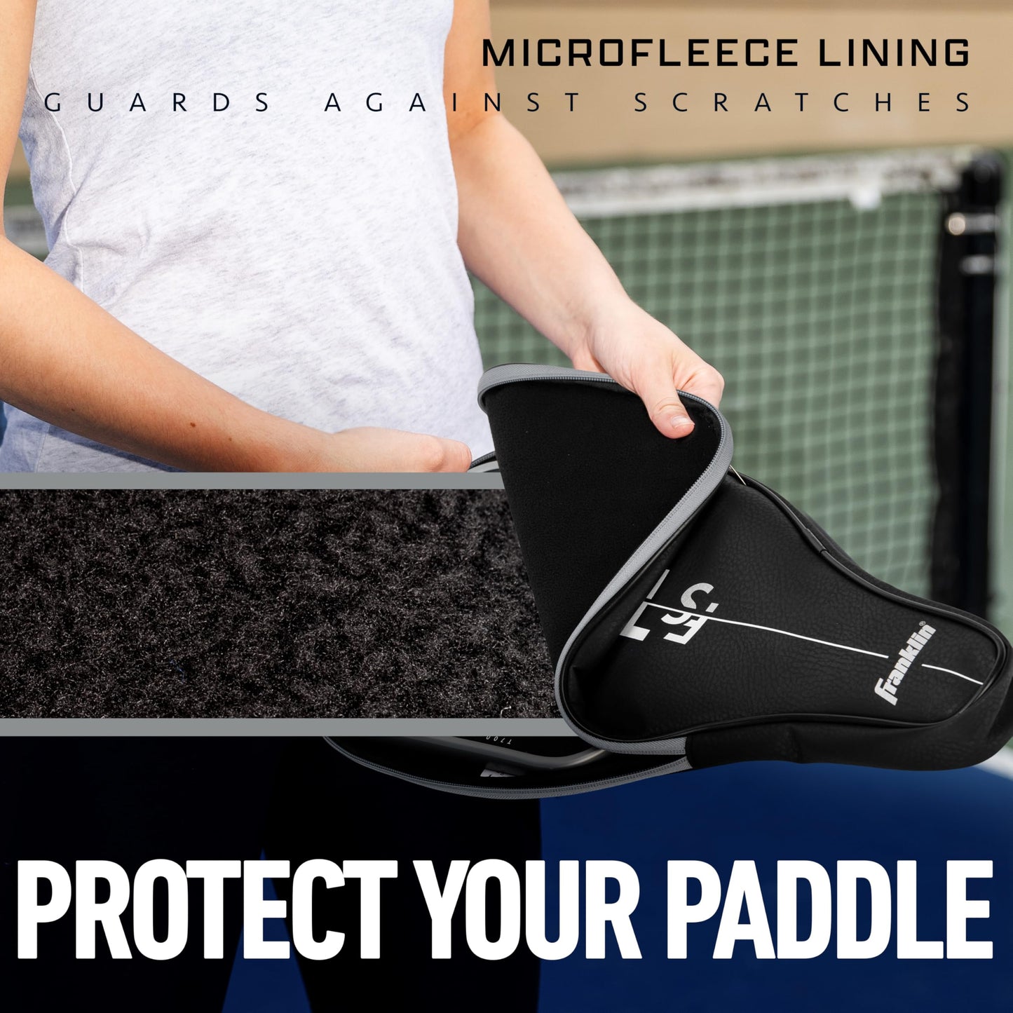 Franklin Sports FS TOUR Pickleball Paddle Cover - Protective Pickleball Paddle Cover with Fence Hook - Fits Almost All Paddles - Protective Equipment + Accessories