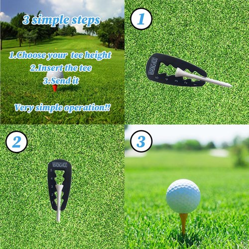 5/10PCS Adjustable Golf Tee Height Tool ProSet, Golf Accessories, Golf Training Aids, Tee Grip Golf Aid, Precision Height Setter for Consistent Swings & Ultimate Practice , Gift Golf Nails (10)