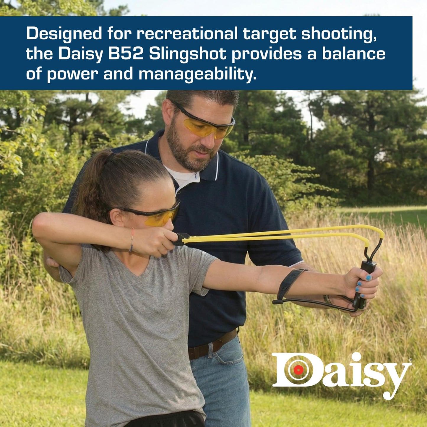 Daisy B52 Wrist Support Slingshot - Black/Yellow