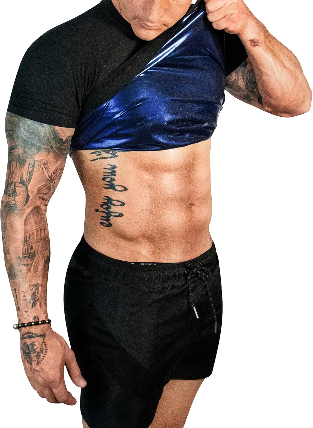 FUXERT Sauna Shirt for Men - Sweat-Enhancing Compression Workout Suit | Ideal for Gym Exercise