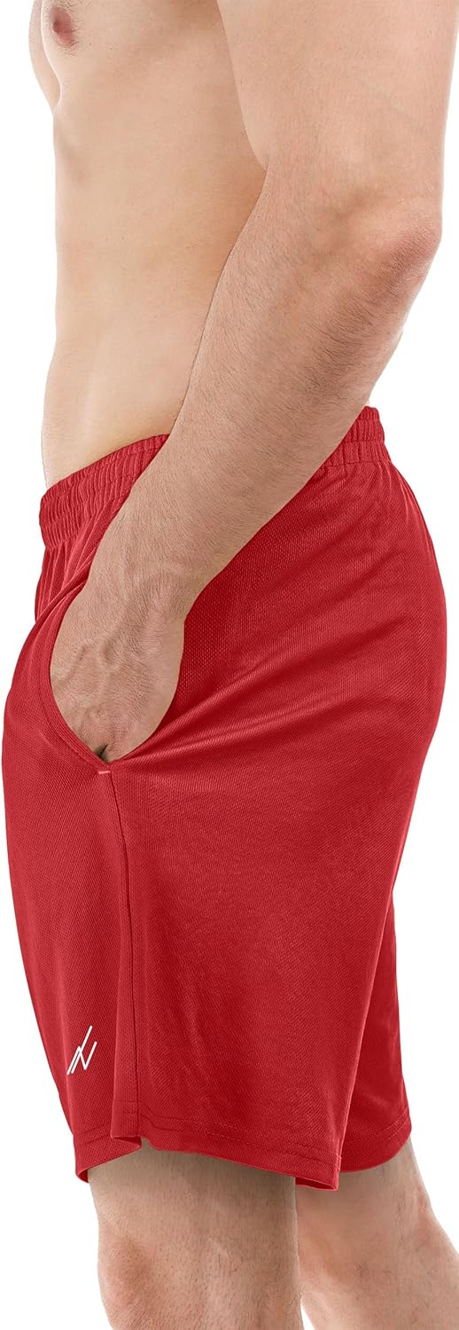 NY Threads Men's Athletic Shorts - Quick Dry Lightweight Workout Shorts with Pockets | Loose-Fit Design