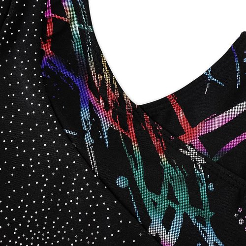 HOZIY Gymnastics Leotards for Girls - Colorful Snowflake & Leopard Design | Sleeveless & Long Sleeve Options