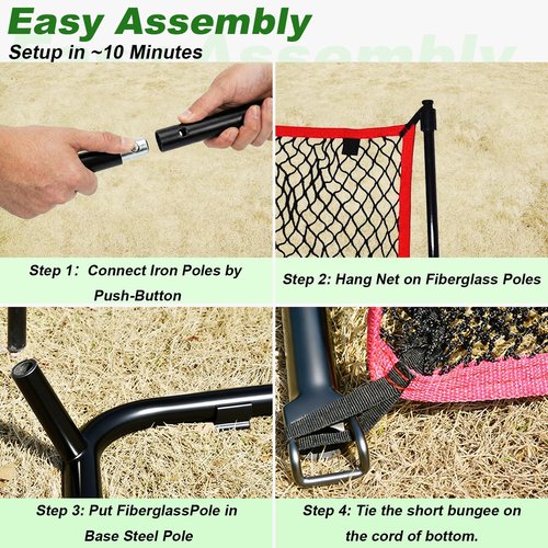 Gagalileo Golf Net Practice Hitting: 10x7ft Outdoor/Indoor Training with Turf Mat/Real Balls/Tees & Hat Perfect for Backyard Garage Beginners