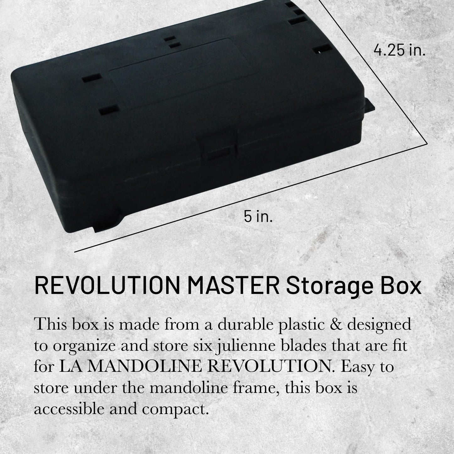 de Buyer REVOLUTION MASTER Storage Box - Fits & Organizes Julienne Blades for LA MANDOLINE REVOLUTION MASTER - Blades Not Included - Made in France