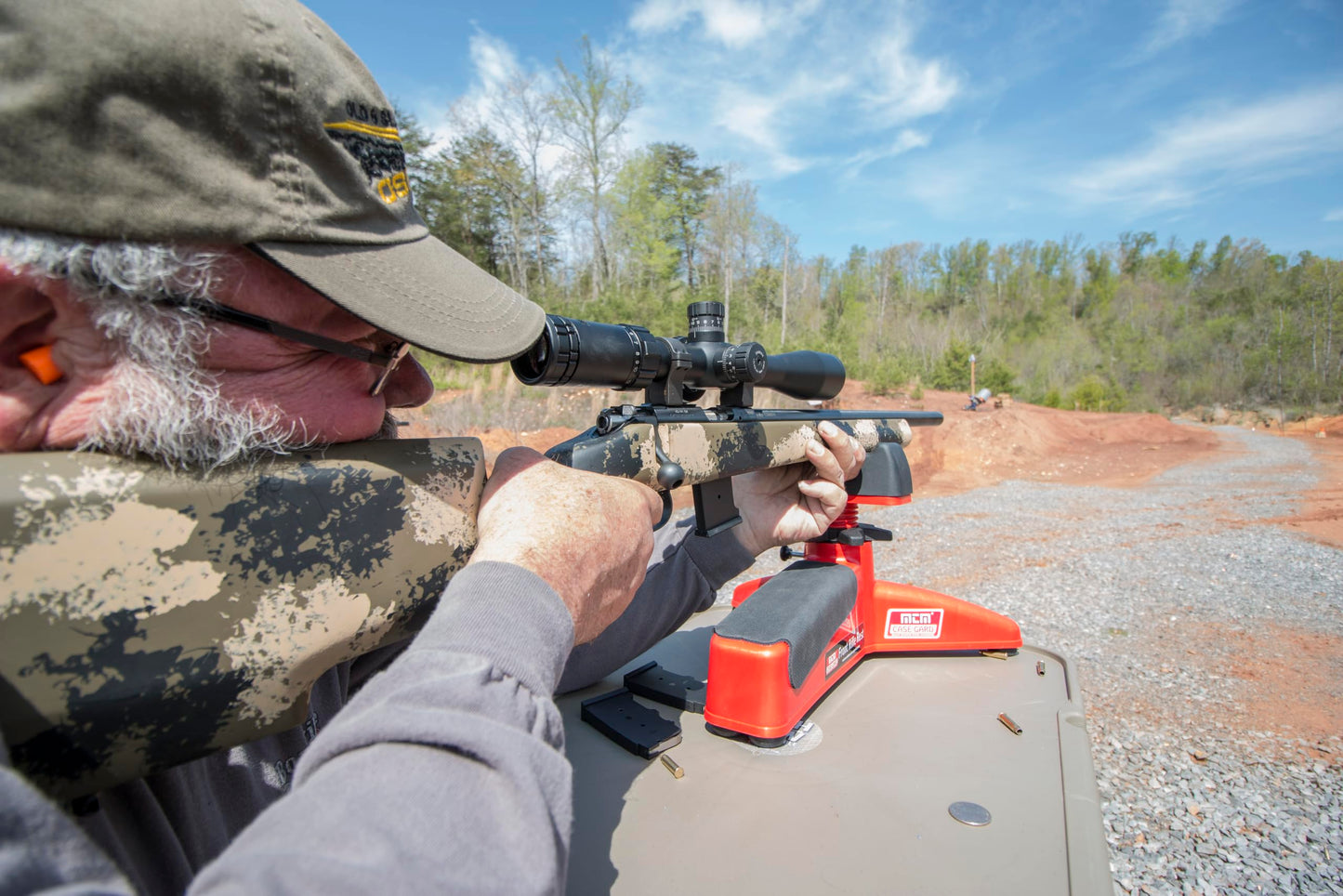 MTM FRR-30 Front Rifle Rest Ideal Shooting Rest for Rifle Shotgun Handgun, USA Made, Red