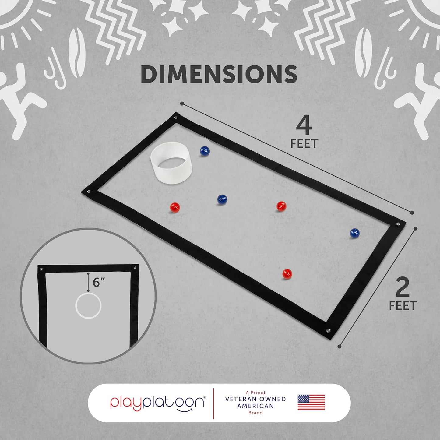 Play Platoon Beach Cornhole Toss Game - Fun for Adults & Kids | Includes Boards & Accessories for 2-4 Players