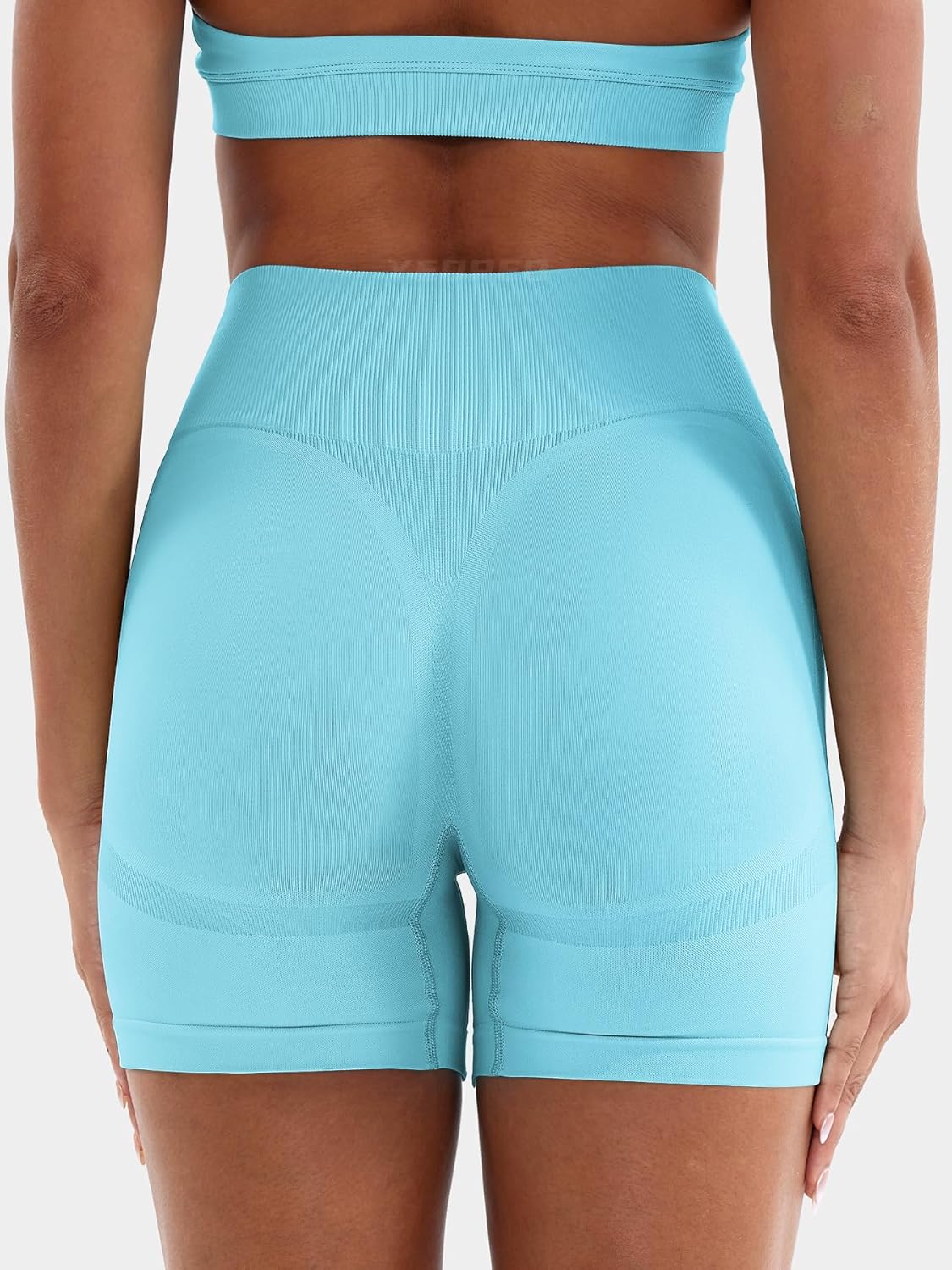 YEOREO Women's Workout Biker Shorts - Seamless Scrunch Design for Lifting | 4.5" No Front Seam