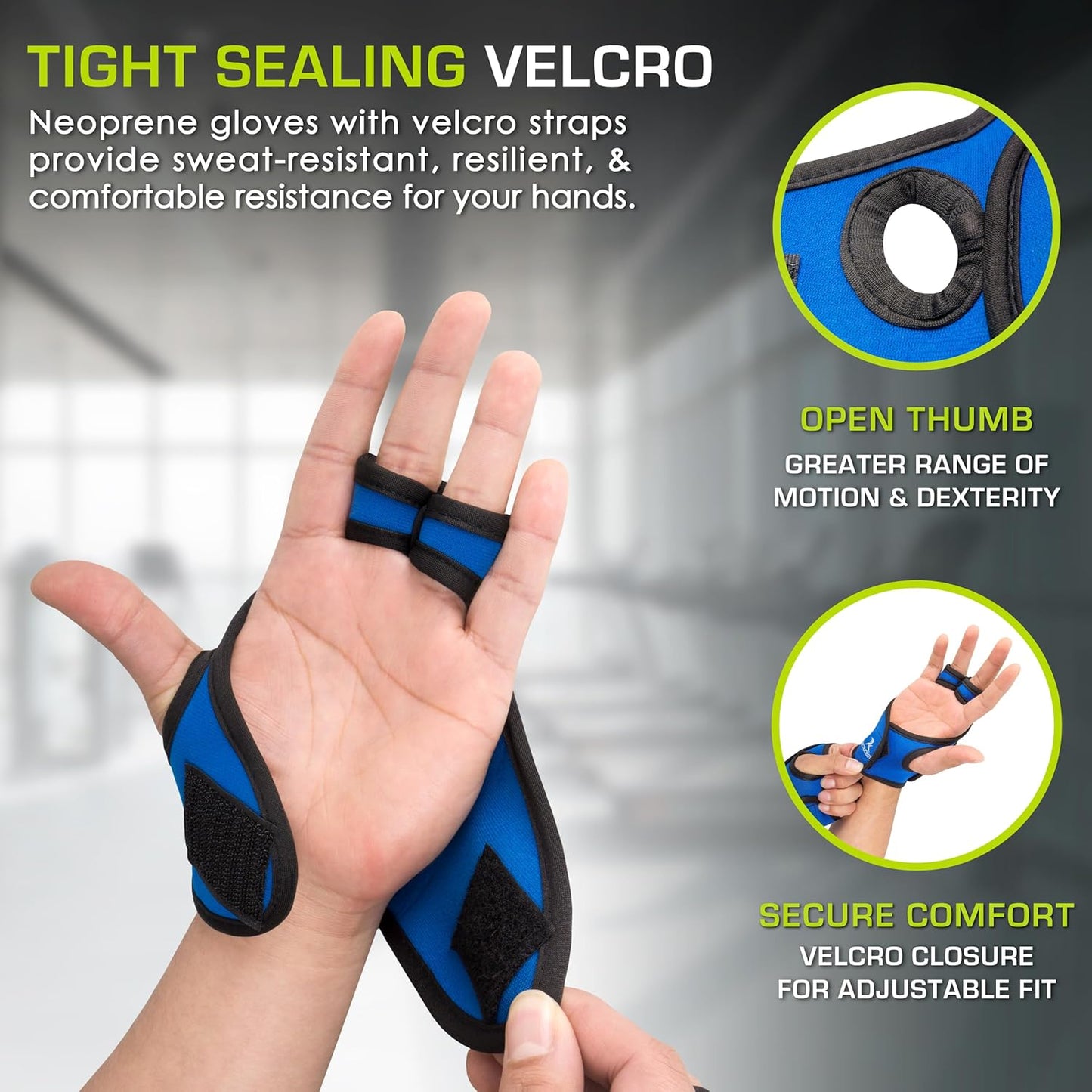ProsourceFit Weighted Gloves - Heavy Duty 2 lb Neoprene for Sculpting & Aerobics | Comfortable Fit