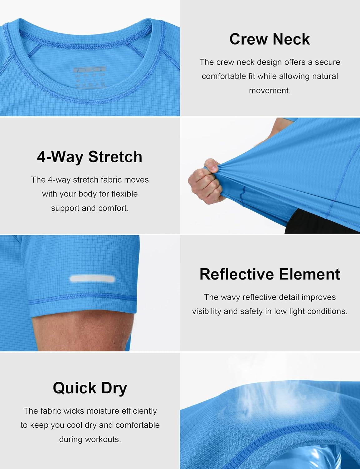 Roadbox Men's Swim Shirt - UPF 50+ Quick Dry Rash Guard for Beach & Surfing | UV Sun Protection