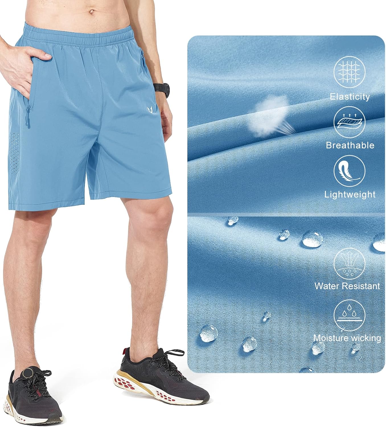 NORTHYARD Men's Athletic Running Shorts - Quick Dry Lightweight Gym Workout Shorts | 5"/7"/9" Options