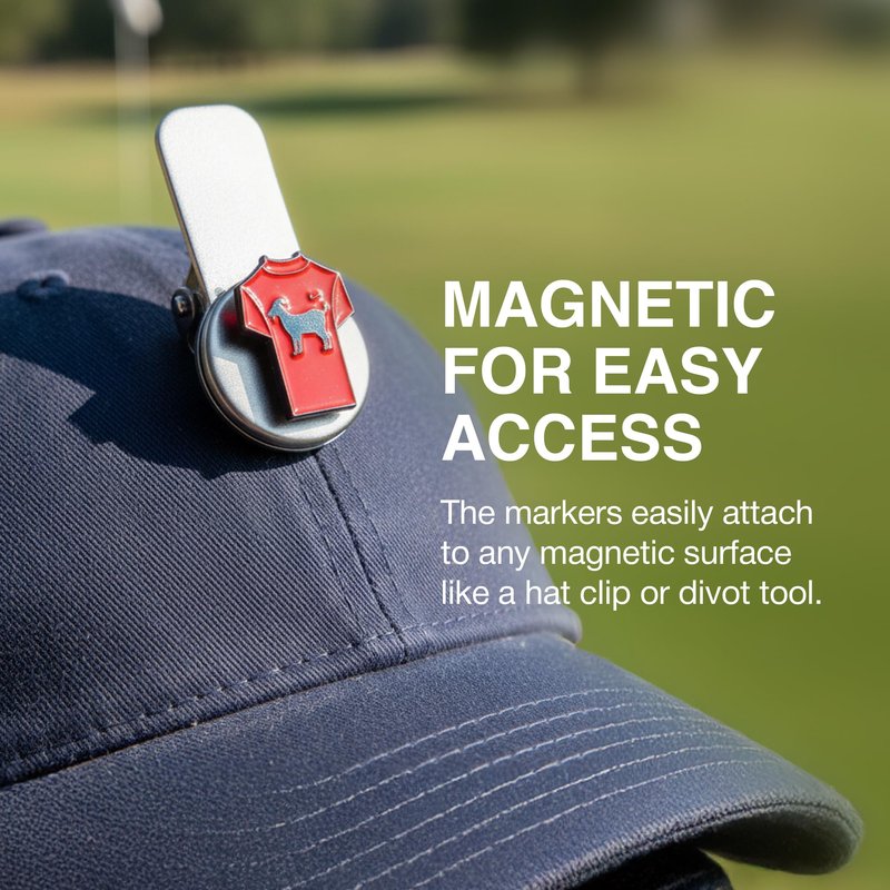Ghost Golf Ball Markers, 5-Pack - Magnetic Ball Marker Tool for Hat Clip or Divot Tool - Cast Stainless Steel - Cool Golf Accessories & Must Haves for Putting Green - Gifts for Men Golfers