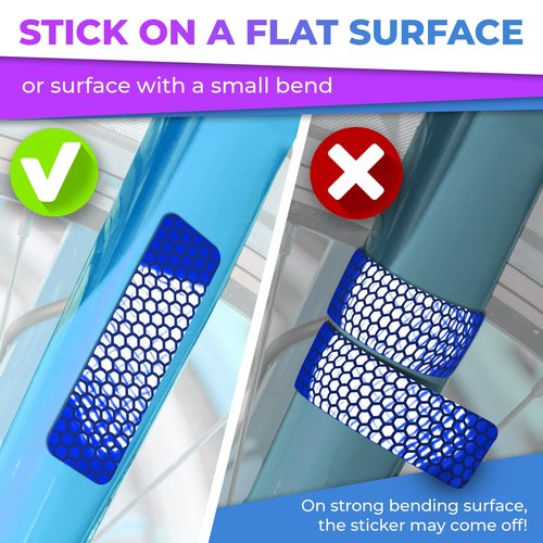 LOOM Reflective Stickers for Bikes Rims | 18pc Blue | Reflective Tape for Motorcycle Helmet Decals and Bike Reflectors | Hi Vis Bicycle reflectors, Mailbox Stickers