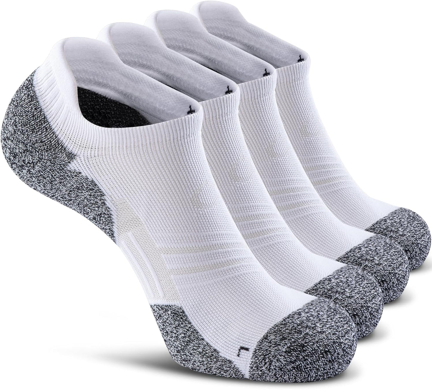 CWVLC No Show Compression Socks - Cushioned Support for Men & Women | 4 or 8 Pairs Available