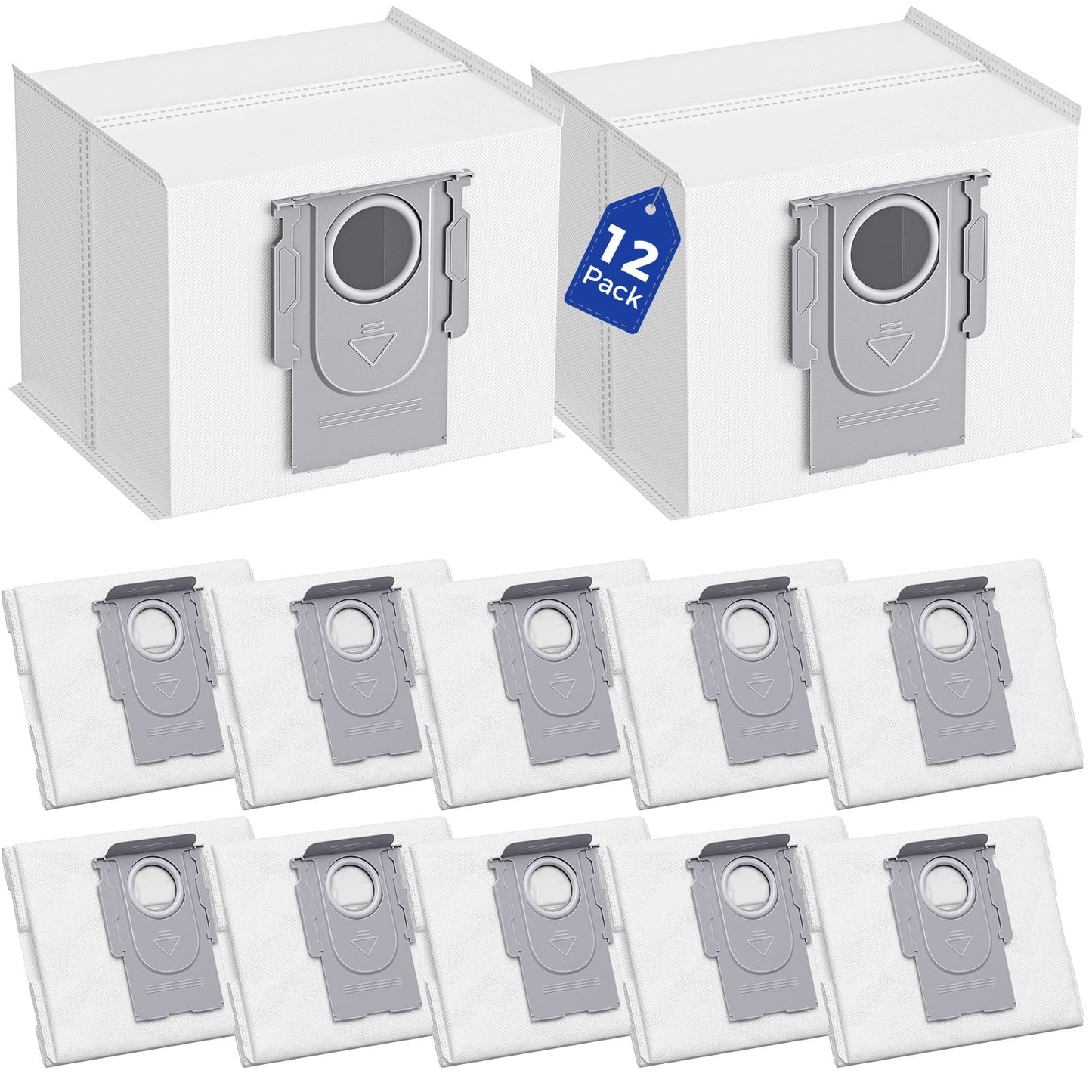 12 Pack Q7 Dust Bags Compatible with Roborock Q7 M5+, Q7 Max+, S8 Pro Ultra, S7 Max Ultra, Q10 S5+, Q10 X5+, Q8 Max+, Q5 Max+, Q5 Pro+, Q5 Pro, Q5+, 3.6L Vaccum Bag for S8+, S7 MaxV Ultra, Q5, Q7+