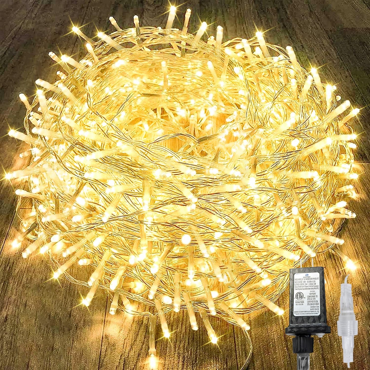 Connectable 240LED 88Ft 13Modes Christmas String Lights Indoor Outdoor Clear Wire | Warm White Christmas Lights | Twinkle Fairy Light Plug in with Timer for Tree Christmas Decorations
