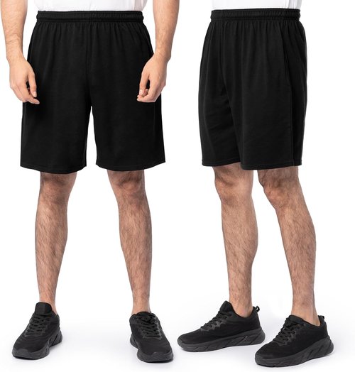 Fruit of the Loom Men's Eversoft Cotton Shorts - Comfortable Pockets | Sizes S-4XL