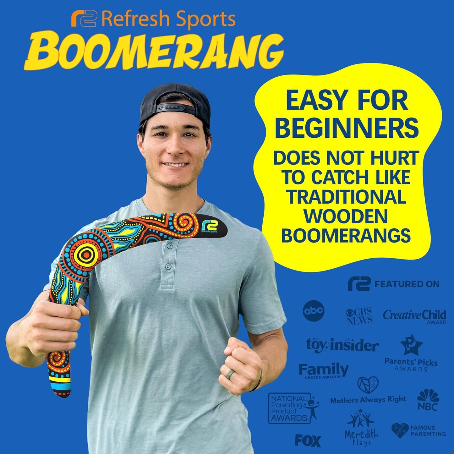Skiennix Outdoor Flying Boomerang Toy - Fun Beach Game for All Ages | Soft Backyard Toy for Kids & Adults