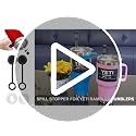 Spill Proof Stoppers for Yeti Straw Cup Lids - 2 Pack Black & Clear