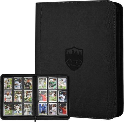 GERMUN Trading Card Binder - Premium 9 Pocket Holder for 360 Cards | Double-Sided Album (Black)