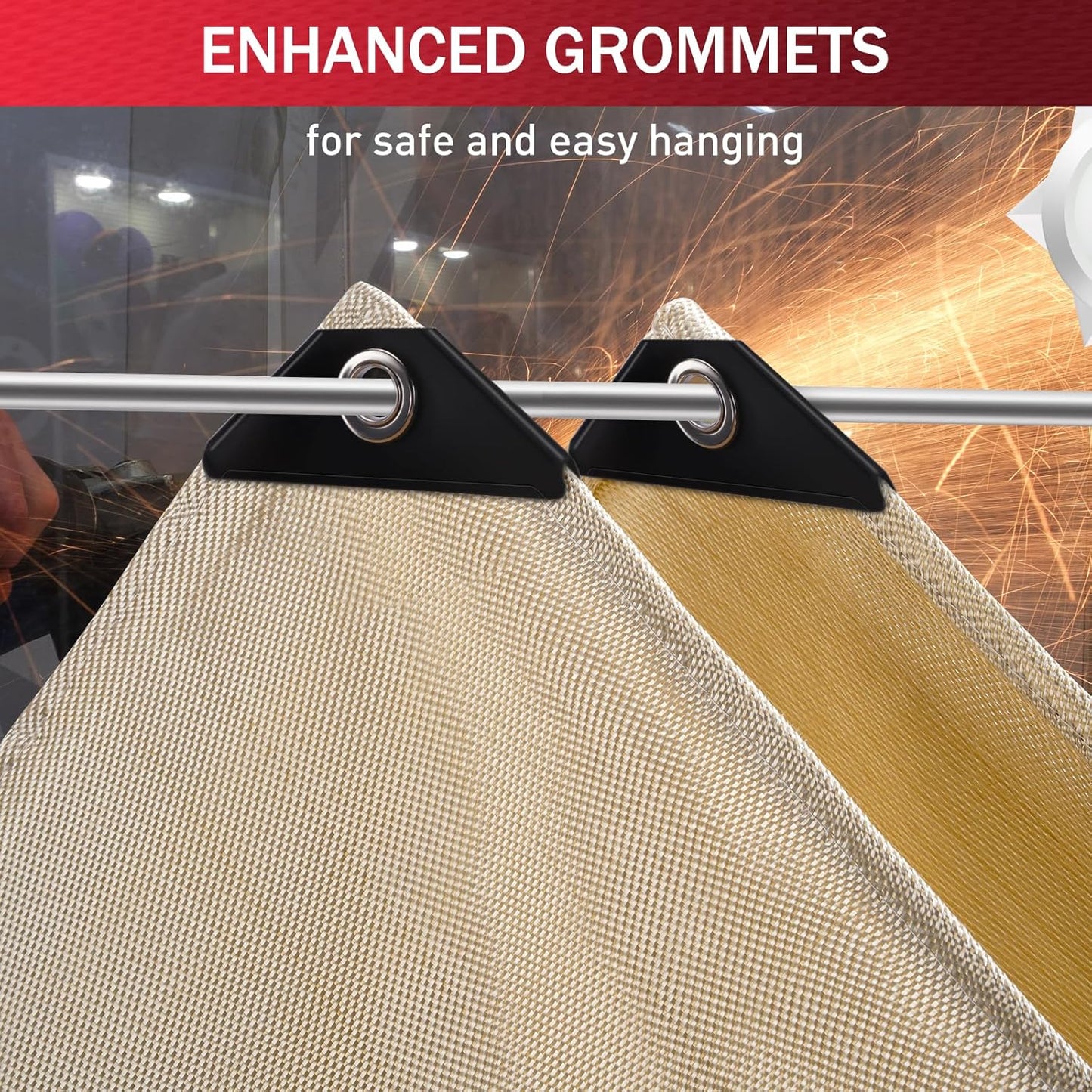 Heavy Duty Welding Blanket 4x6 ft - 1022°F Fire Resistant Fiberglass Insulation (2 Pack)