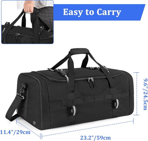 GOBUROS Lacrosse Bag - Holds 2 Sticks & Shoes | Versatile Backpack with Helmet Holder & Pockets - Black