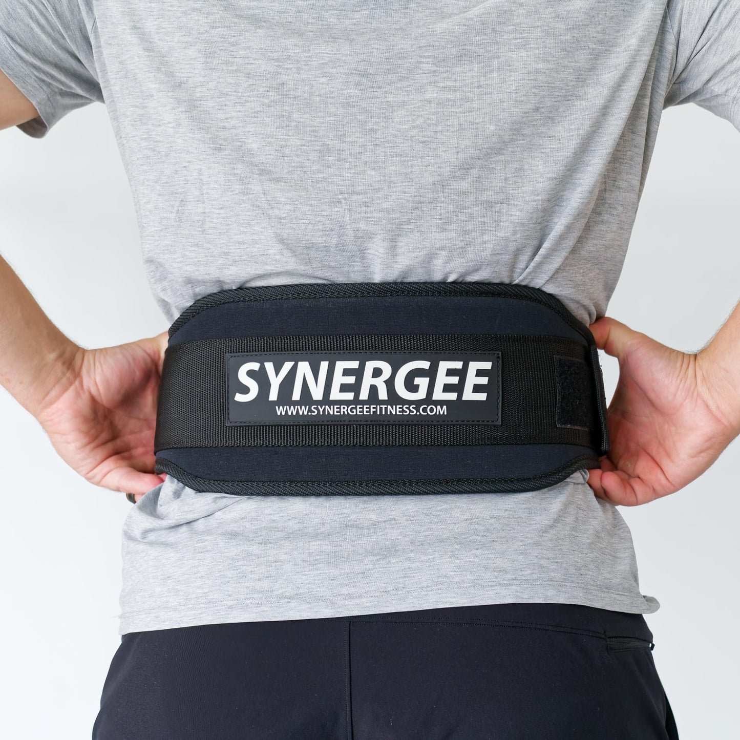 Synergee Weightlifting Belt 5” Padded Support for Squats Deadlifts Powerlifting & Cross Training - Medium
