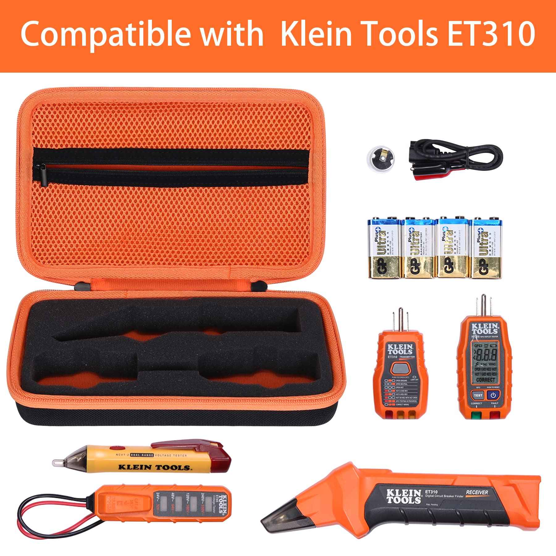 co2CREA Hard Travel Case Replacement for Klein Tools ET310 AC Circuit Breaker Finder Integrated GFCI Outlet Tester