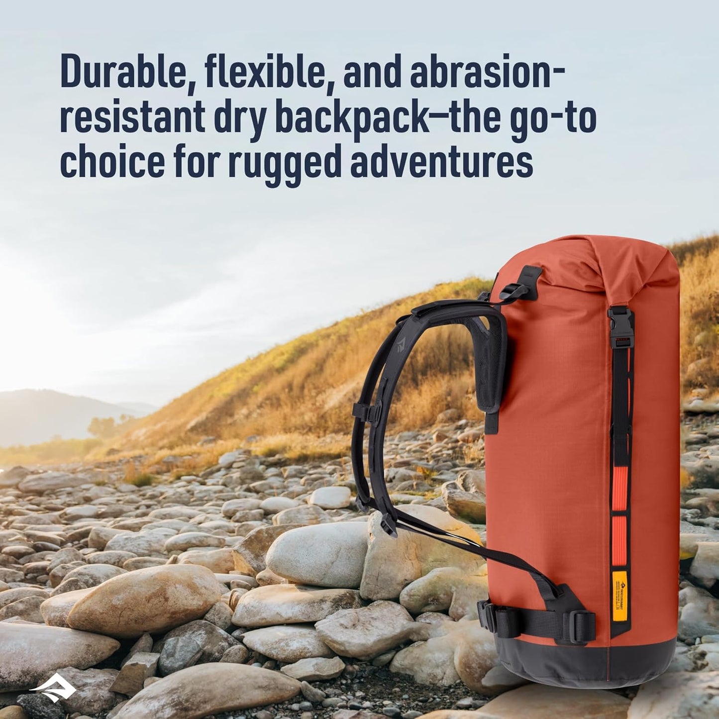 Sea to Summit Big River Dry Backpack - 30L Waterproof Design with Adjustable Harness | Picante Red